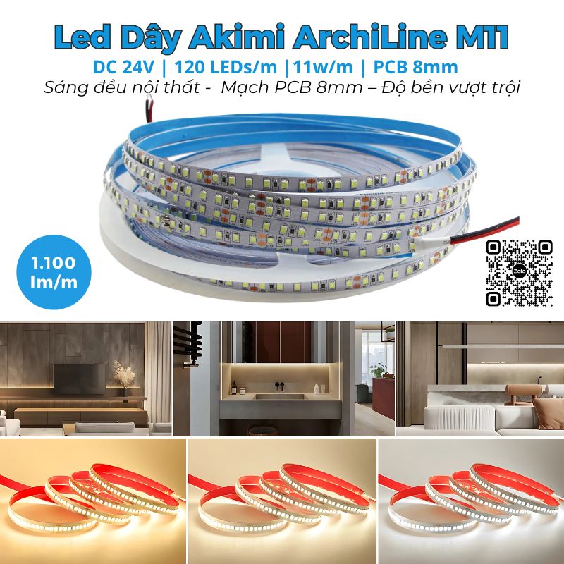 Led Dây Akimi ArchiGrow G15 – Giải Pháp Chiếu Sáng Hắt Trần Chuẩn Kiến Trúc Cho Nội Thất